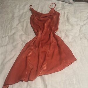 Y2K style Orange Slip Dress